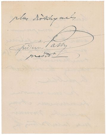 Lot #426 Frederic Passy Handwritten Letter Signed - Image 2