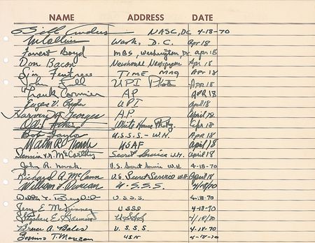Lot #626 Apollo 11: Crew-signed Air Force One log book from their flight to New York as heroes - Image 3