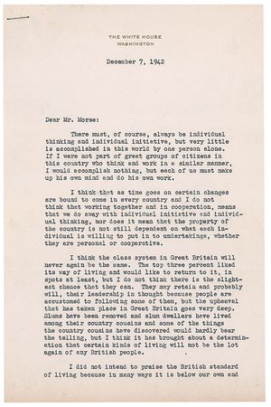 Lot #97 Eleanor Roosevelt: “I am afraid as the wife of the President it would not be wise to have that letter published as an official pronouncement” - Image 2