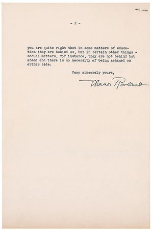 Lot #97 Eleanor Roosevelt: “I am afraid as the wife of the President it would not be wise to have that letter published as an official pronouncement” - Image 3