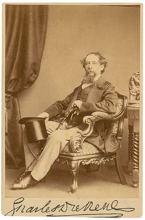 Lot #515. Charles Dickens Photograph