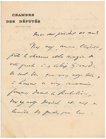 Lot #1716 Ferdinand Buisson Handwritten Letter Signed - Image 1