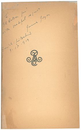 Lot #853 James Joyce: First published translation of any of James Joyce’s work, inscribed to The Dial’s James Sibley Watson - Image 1