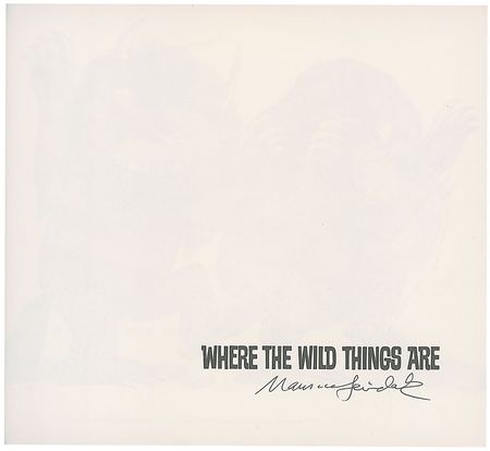 Lot #872 Maurice Sendak Book - Image 1