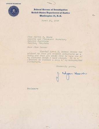 Lot #369 J. Edgar Hoover Group Lot - Image 2