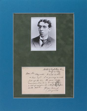 Lot #979 Israel Zangwill Handwritten Letter Signed - Image 2