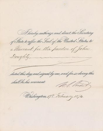 Lot #31 U. S. Grant Signed Document