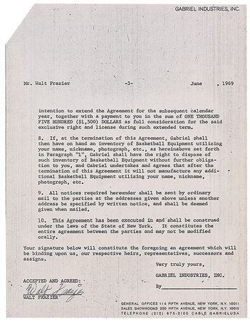 Lot #1594 Walt Frazier - Image 2