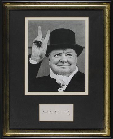 Lot #197 Winston Churchill Signature - Image 1