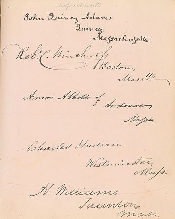 Lot #11 Congress: Adams, Buchanan, and Johnson:
