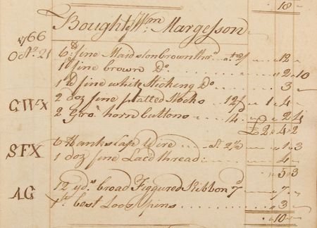 Lot #232 William Fairfax: Amazing and historically significant Fairfax family ledger involving the slave trade—intimately associated with George Washington and his unrequited love - Image 6