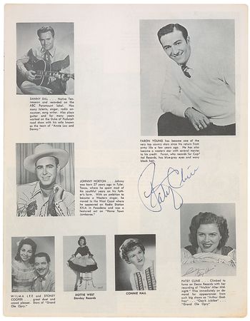 Lot #1060 Patsy Cline Program - Image 1