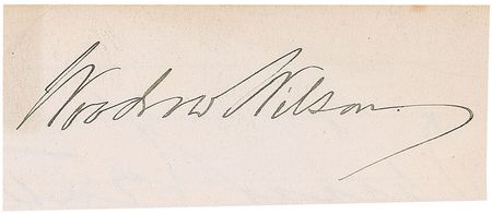 Lot #61 Woodrow Wilson Signature - Image 1