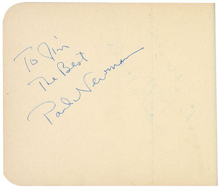 Lot #1285 Autograph Album: Fantastic celebrity autograph album, featuring Hepburn, Clift, Leigh and Newman - Image 1