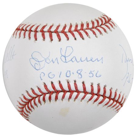 Lot #1658 NY Yankees: Perfect Game Pitchers Baseball - Image 1