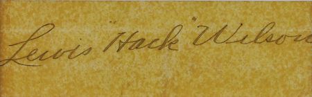Lot #1545 Hack Wilson Signature - Image 2