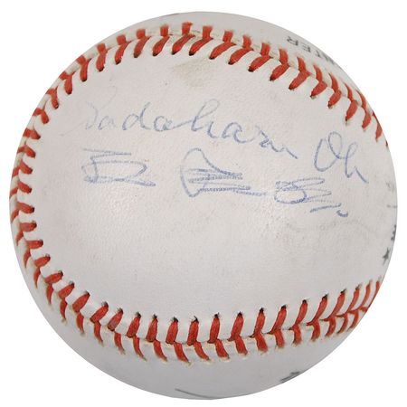 Lot #1659 Sadaharu Oh Baseball - Image 1
