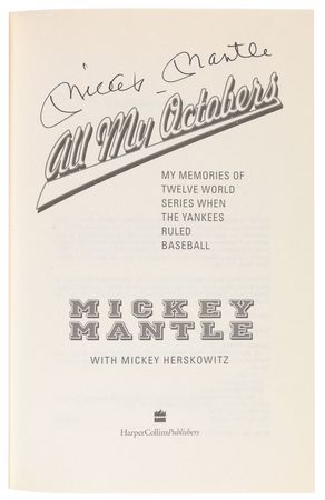 Lot #1638 Mickey Mantle Book - Image 1