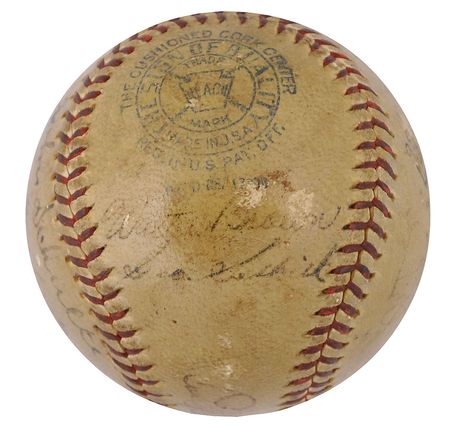 Lot #1533 NY Yankees: 1936: 1936 Yankees championship team, featuring five Hall of Famers with Gehrig on the sweet spot - Image 2