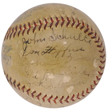 Lot #1533 NY Yankees: 1936: 1936 Yankees championship team, featuring five Hall of Famers with Gehrig on the sweet spot - Image 3