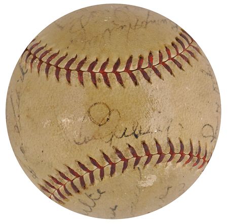 Lot #1533 NY Yankees: 1936: 1936 Yankees championship team, featuring five Hall of Famers with Gehrig on the sweet spot - Image 5