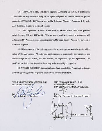 Lot #1251 Rod Stewart Signed Document - Image 2