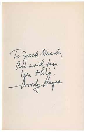 Lot #1610 Woody Hayes Book - Image 1