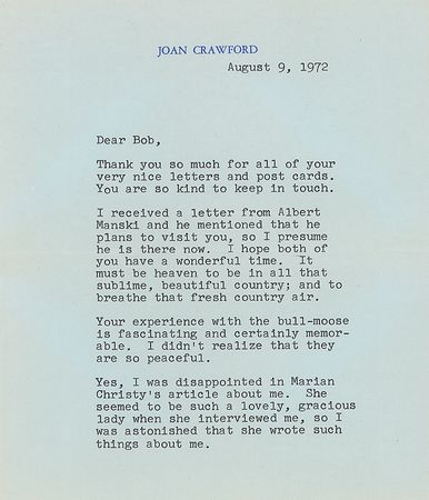 Lot #1364 Joan Crawford - Image 1