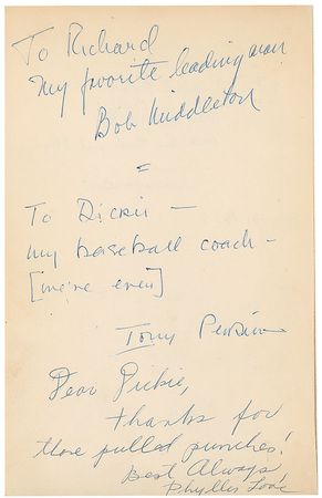 Lot #1297 Gary Cooper: Friendly Persuasion: Inscribed by the cast and presented to a child actor?including a Cooper cowboy sketch - Image 2