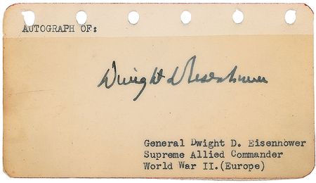 Lot #436 Dwight and Mamie Eisenhower Signature - Image 1