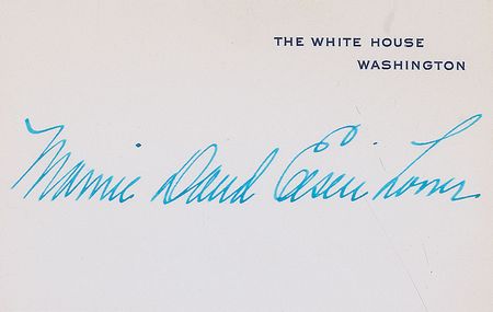 Lot #436 Dwight and Mamie Eisenhower Signature - Image 2