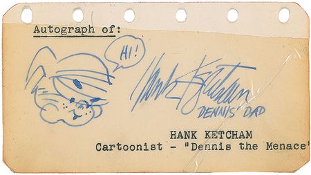 Lot #562 Hank Ketcham Sketch - Image 1