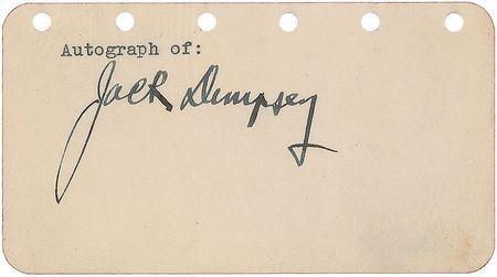 Lot #503 Jack Dempsey and Gene Tunney Signatures - Image 1