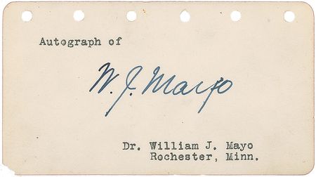 Lot #588 Mayo Brothers Signatures - Image 2