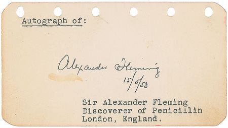 Lot #521 Alexander Fleming Signature - Image 1
