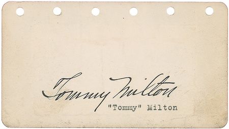 Lot #592 Tommy Milton Signature - Image 1