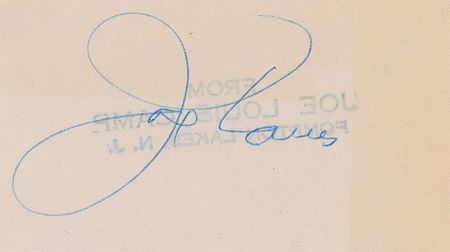 Lot #1632 Joe Louis Signature - Image 1