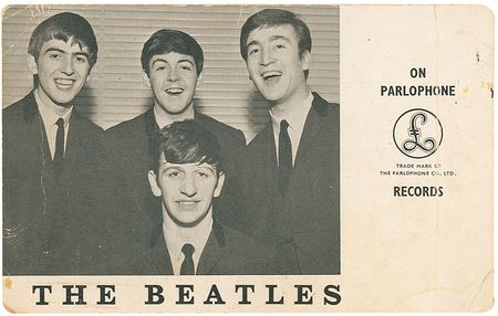 Lot #1054 Beatles: McCartney and Harrison Promo Card - Image 2