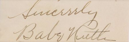 Lot #1540 Babe Ruth Signature - Image 2