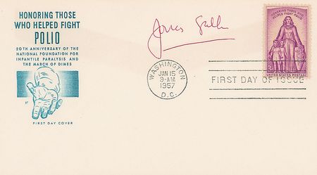 Lot #402 Jonas Salk and Albert Sabin First Day Covers - Image 2