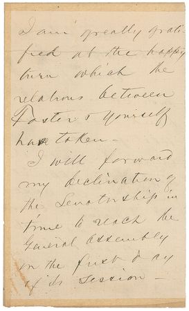 Lot #34 James A. Garfield Handwritten Letter Signed - Image 2