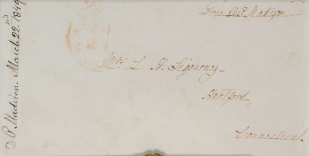 Lot #7 Dolley Madison: Addressed to the ‘Sweet Singer of Hartford’ - Image 2