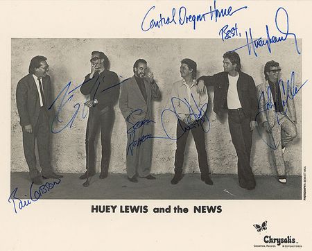 Lot #1199 Huey Lewis and the News Signed Photograph - Image 1