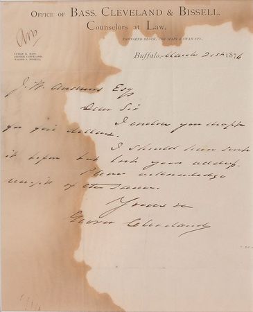 Lot #41 Grover Cleveland Typed Letter Signed