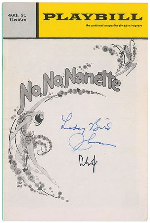 Lot #128 Lyndon and Lady Bird Johnson Playbills - Image 1