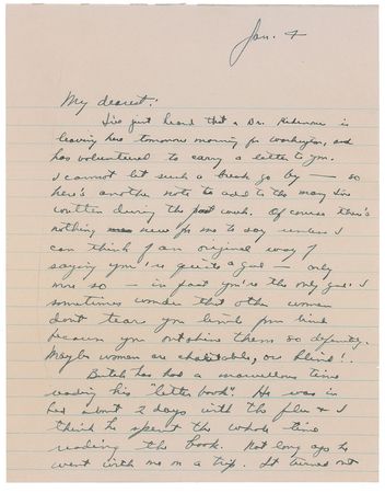 Lot #104 Dwight D. Eisenhower: Under siege of the final German offensive, Ike warns his wife: “When I get home you may have a very old, broken down, man on your hands” - Image 1