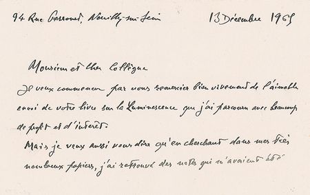 Lot #214 Louis de Broglie: ?He was the person who had told me of the experiment devised by Schrödinger? - Image 1