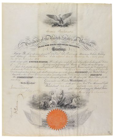 Lot #23 James Buchanan Signed Document