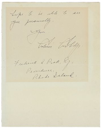 Lot #77 Calvin Coolidge: Rare Coolidge presidential handwritten letter mentioning the last campaign - Image 2