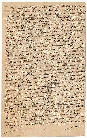 Lot #216 Jean Louis de Lolme Handwritten Letter Signed - Image 4